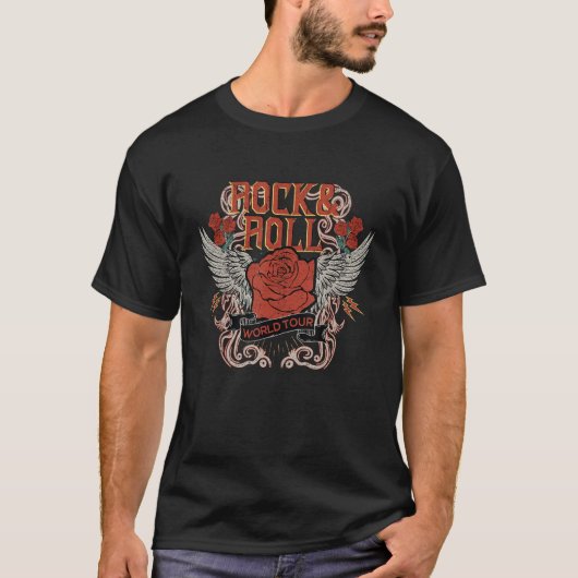 I Love Rock & Roll, Rock & Roll T Shirt, Retro Roc T-Shirt (Vorderseite)
