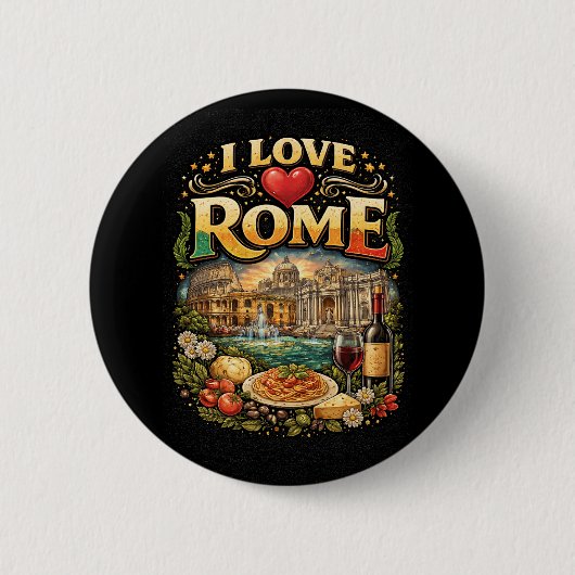 I Love Rome Button (Vorderseite)