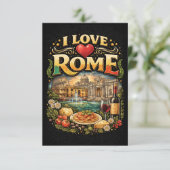 I Love Rome Dankeskarte (Stehend Vorderseite)