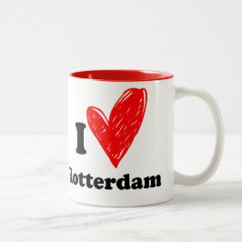 I love Rotterdam Zweifarbige Tasse