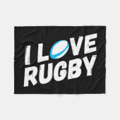 I LOVE RUGBY FLEECEDECKE (Vorderseite (Horizontal))