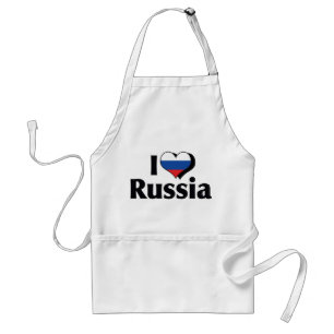I Love Russia Flag Schürze