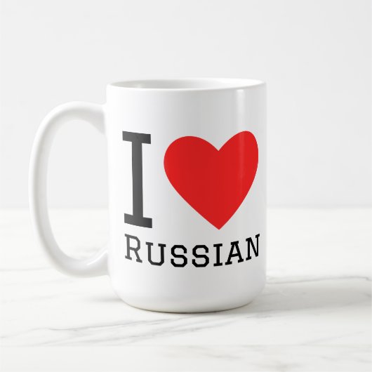 I love Russian  Kaffeetasse (Links)