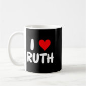I Love Ruth - Heart - Name Kaffeetasse (Links)