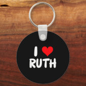 I Love Ruth - Heart - Name  Schlüsselanhänger (Vorderseite)