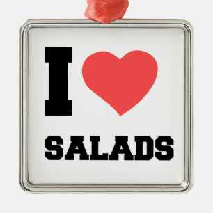 I LOVE SALADS ORNAMENT AUS METALL