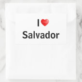 I love Salvador Rechteckiger Aufkleber (Tasche)