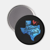 I love San Antonio Texas Magnet (Vorderseite/Rückseite)