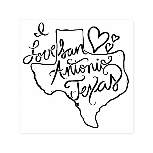 I love San Antonio Texas Permastempel (Design)
