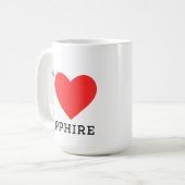 I love sapphire kaffeetasse (Vorderseite Links)
