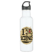 I love Science Edelstahlflasche (Vorderseite)