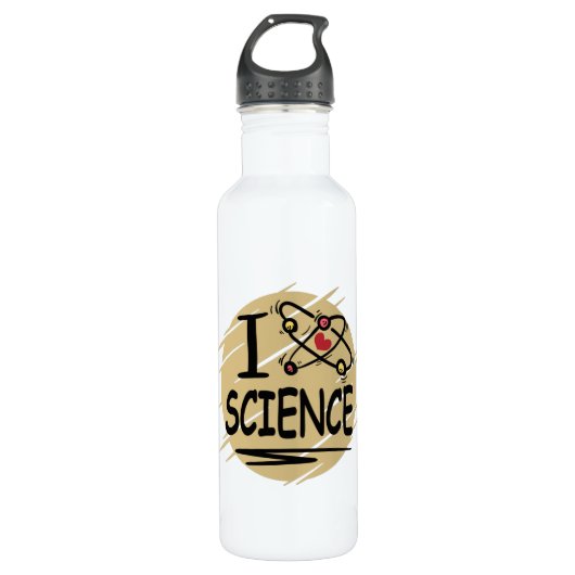 I love Science Edelstahlflasche (Vorderseite)