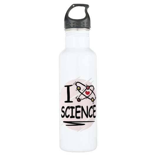 I love Science Edelstahlflasche (Vorderseite)