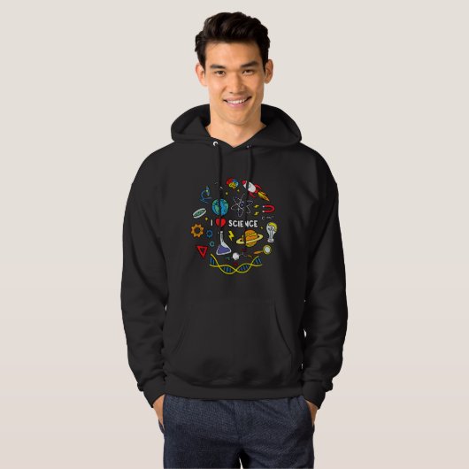 I Love Science Funny Physics Science Lovers Math Hoodie (Vorne ganz)