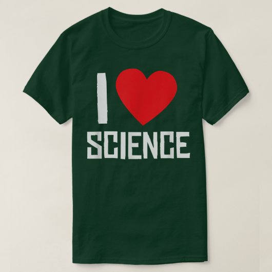 I Love Science - Heart - Nerd T-Shirt (Design vorne)