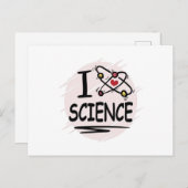 I love Science Postkarte (Vorne/Hinten)