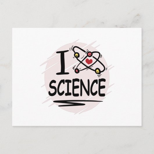 I love Science Postkarte (Vorderseite)