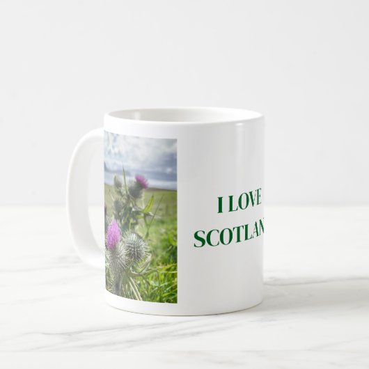 I love Scotland. Coffee mug Kaffeetasse (Vorderseite Links)