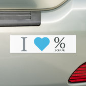 I Love Scrape Bumpersticker Autoaufkleber (Auf Auto)