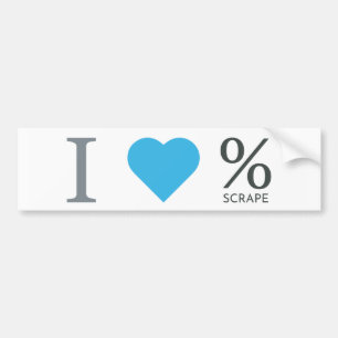 I Love Scrape Bumpersticker Autoaufkleber