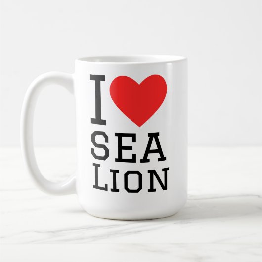 I love sea leon kaffeetasse (Links)