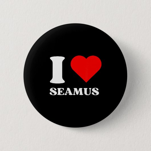 I Love Seamus I Heart Seamus Name Y2k Valentines D Button (Vorderseite)