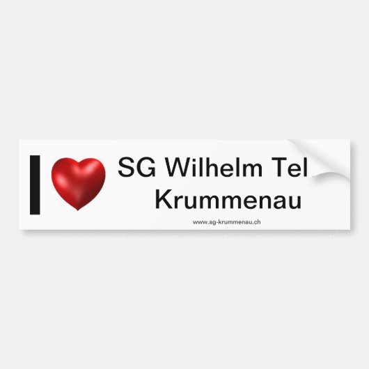 I Love SGWT Autoaufkleber (Vorne)