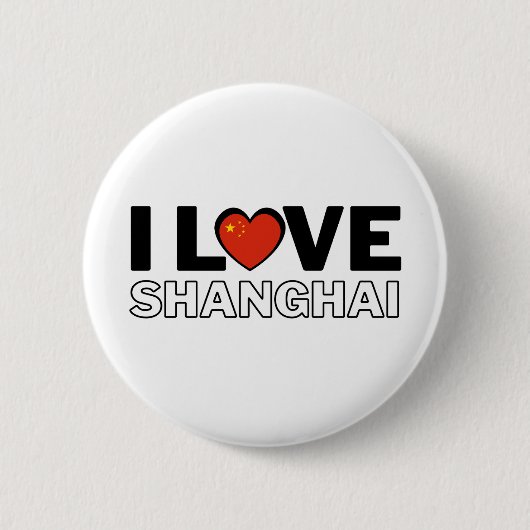 I LOVE SHANGHAI - For real Shanghainese! Button (Vorderseite)
