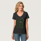 I Love Shenanigans C Shamrock  Saint Patrick's Day T-Shirt (Vorderseite Vollansicht)