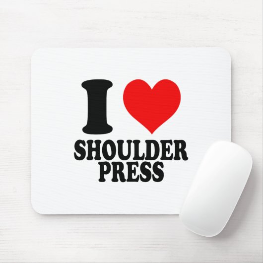 I Love Shoulder Press Mousepad (Mit Mouse)