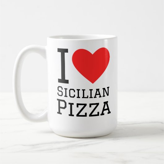 I love Sicilian pizza Kaffeetasse (Links)