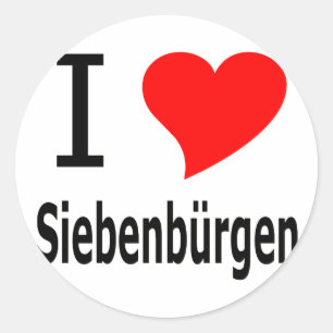 I love Siebenbürgen Runder Aufkleber