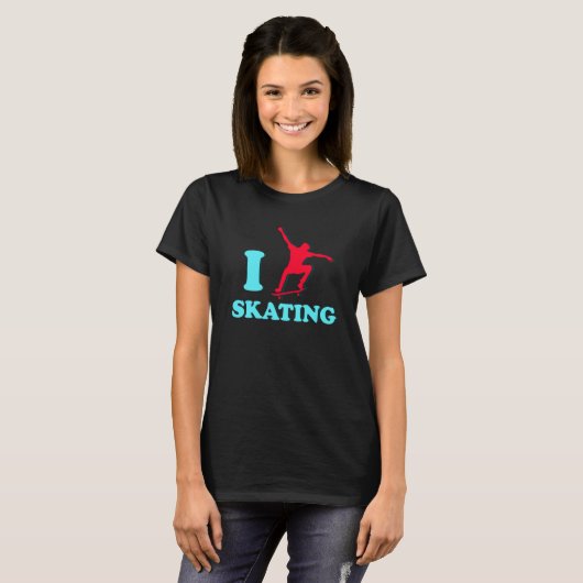 I LOVE SKATING T-Shirt (Vorne ganz)