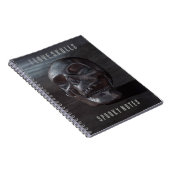 I Love Skulls. Spooky Notes. Smiling skull Notizblock (Rechte Seite)