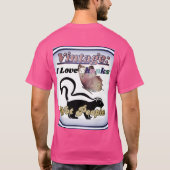 I Love Skunks, Not People T-Shirt (Rückseite)