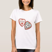 I Love Soccer Locket T-Shirt (Vorderseite)