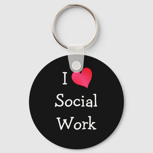 I Love Social Work Schlüsselanhänger (Vorderseite)