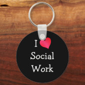 I Love Social Work Schlüsselanhänger (Vorderseite)