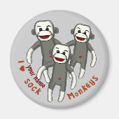I Love Sock Monkeys Magnet (Vorne)