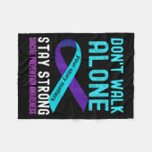 I Love Someone Teal-purple Suicide Prevention Awar Fleecedecke (Vorderseite (Horizontal))