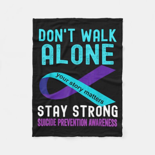 I Love Someone Teal-purple Suicide Prevention Awar Fleecedecke (Vorderseite)