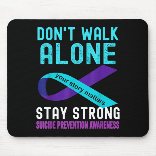I Love Someone Teal-purple Suicide Prevention Awar Mousepad (Vorne)