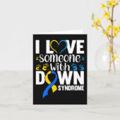 I Love Someone With Down Syndrom Karte (Gelbe Blume)