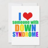 I Love Someone With Down Syndrom Karte (Vorderseite)