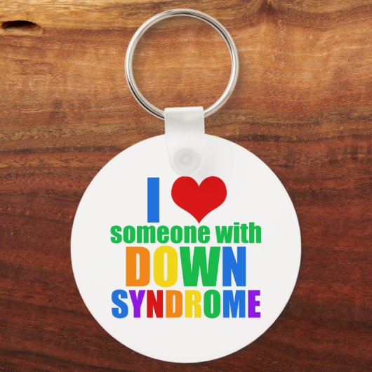 I Love Someone With Down Syndrom Schlüsselanhänger (Rückseite)