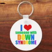 I Love Someone With Down Syndrom Schlüsselanhänger (Vorderseite)
