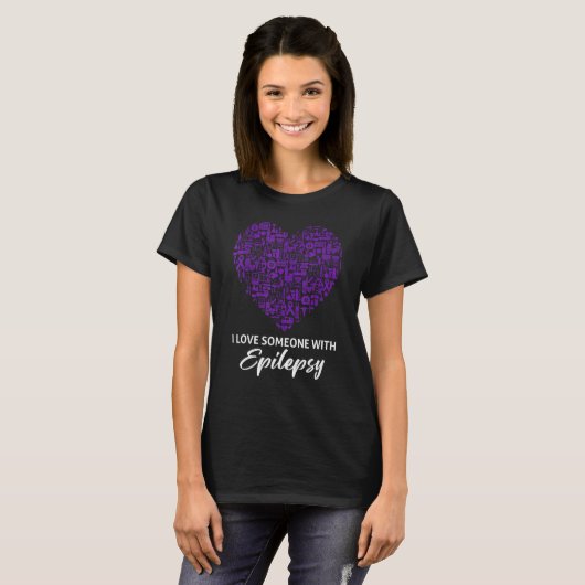 I Love Someone With Epilepsy Awareness Day Warrior T-Shirt (Vorne ganz)