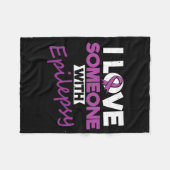 I Love Someone With Epilepsy Day Seizures Warrior  Fleecedecke (Vorderseite (Horizontal))