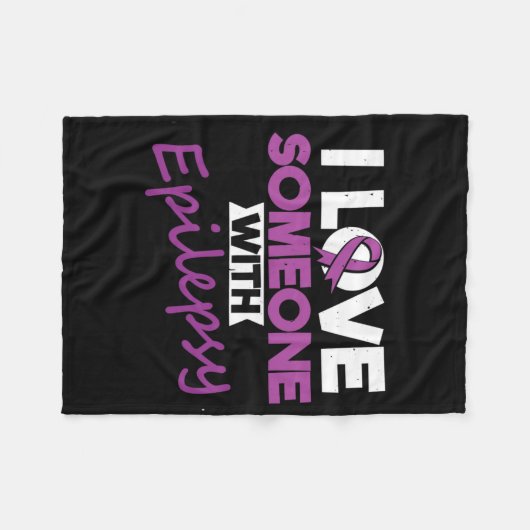 I Love Someone With Epilepsy Day Seizures Warrior Fleecedecke (Vorderseite (Horizontal))