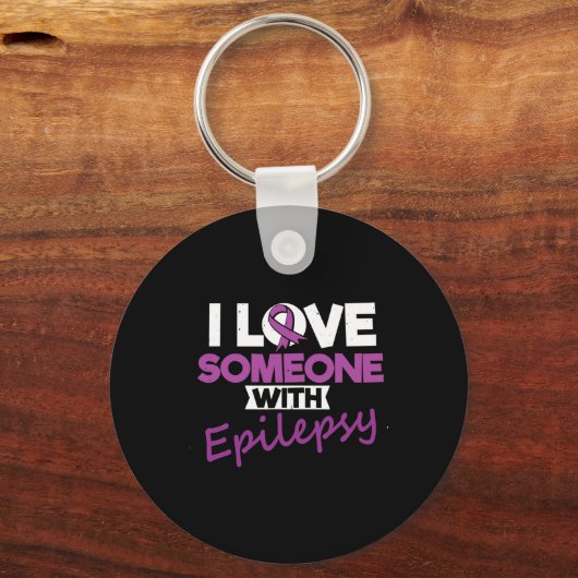 I Love Someone With Epilepsy Day Seizures Warrior  Schlüsselanhänger (Vorderseite)